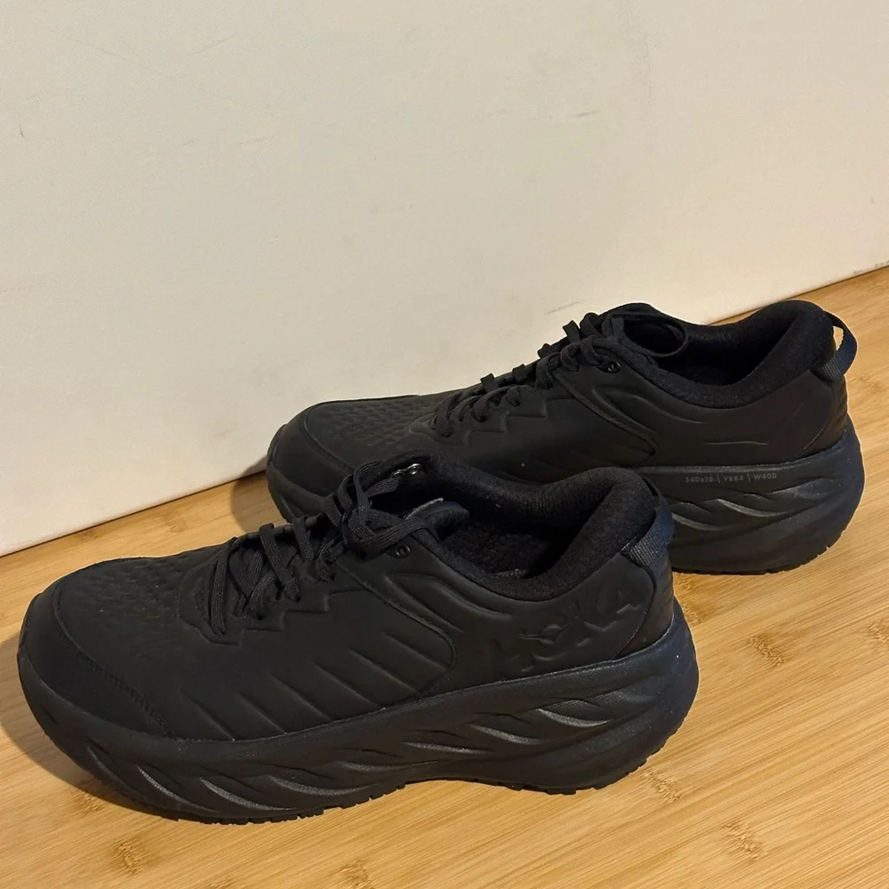 Hoka One One Black work Sneakers - oil/slip resistant and non marking - Picture 1 of 7